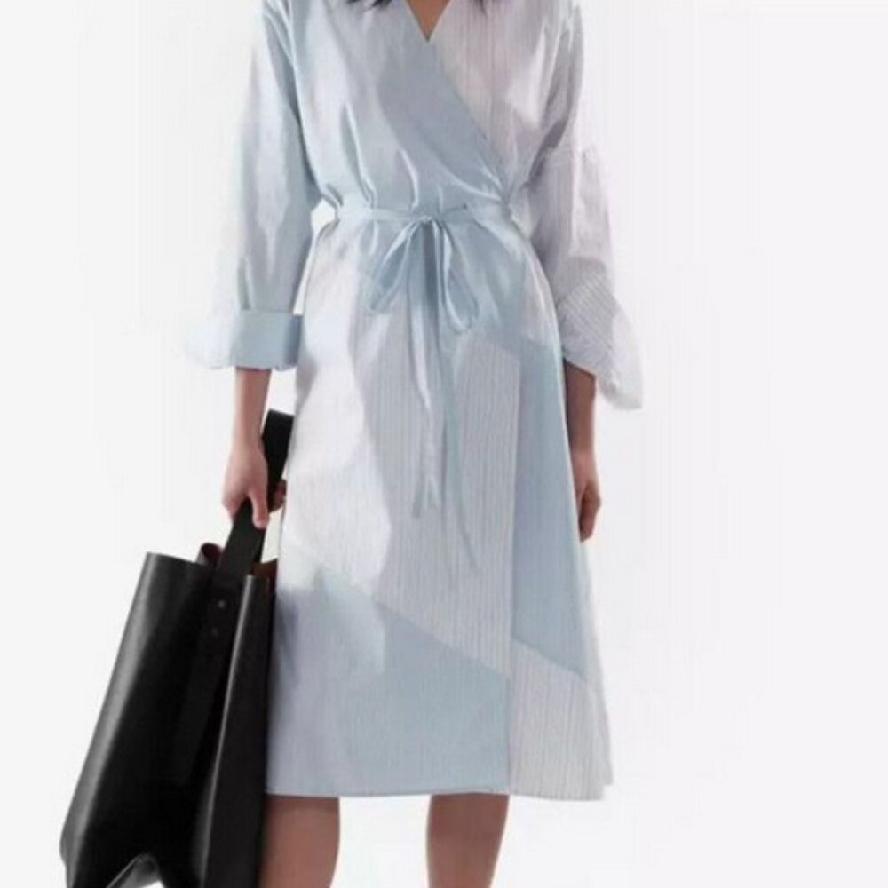 COS pin strip Wrap Dress